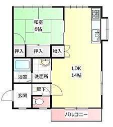 ミレニアムヴィレッジ 1LDKの間取図画像