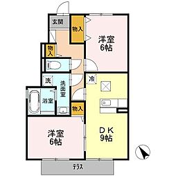 シエロ 2DKの間取図画像