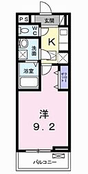 サンティール 1Kの間取図画像