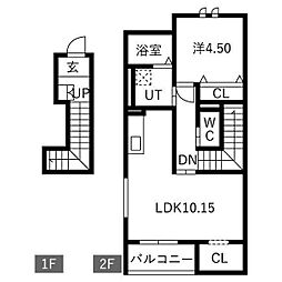 Aruo29Village 1LDKの間取図画像