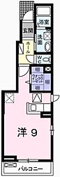 アジェラート2 ワンルームの間取図画像