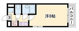 ダイアパレス姫路大手前通西 1Kの間取図画像