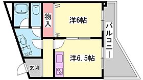 兵庫県姫路市西中島（賃貸マンション1DK・4階・35.00㎡） その2