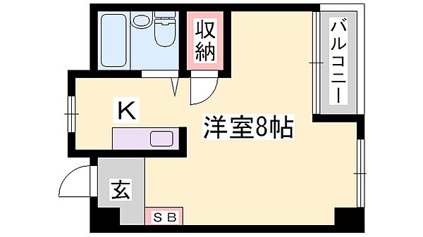 兵庫県姫路市西中島(賃貸マンション1K・5階・23.73㎡)の写真 その2