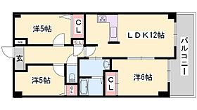 兵庫県姫路市飾磨区構５丁目（賃貸マンション3LDK・2階・61.40㎡） その2