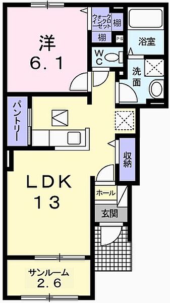 兵庫県姫路市書写(賃貸アパート1LDK・1階・50.12㎡)の写真 その2