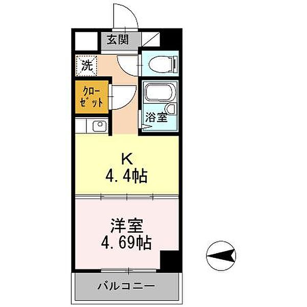 兵庫県姫路市北条口３丁目(賃貸マンション1K・5階・24.05㎡)の写真 その2