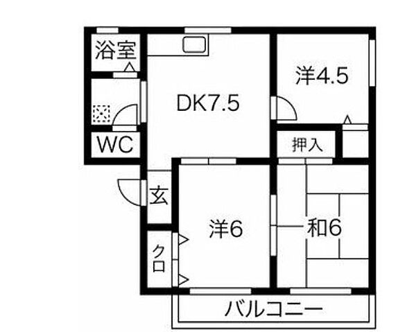 兵庫県姫路市玉手２丁目(賃貸アパート3DK・2階・53.65㎡)の写真 その2