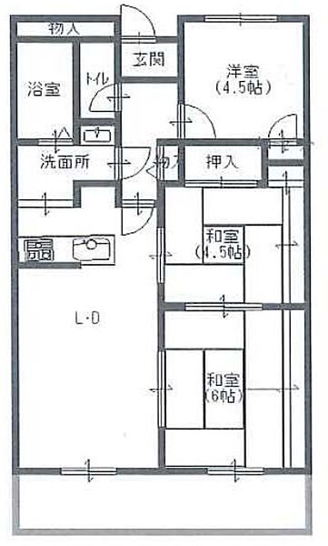 兵庫県加古川市平岡町土山(賃貸マンション3LDK・3階・63.00㎡)の写真 その2