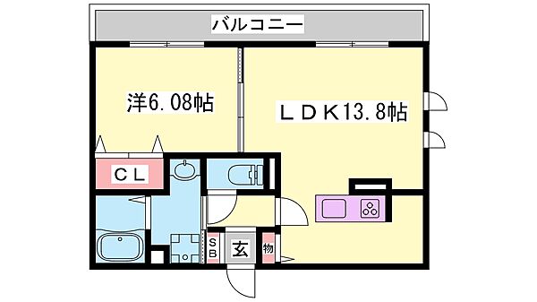 兵庫県小野市天神町(賃貸アパート1LDK・1階・46.96㎡)の写真 その2