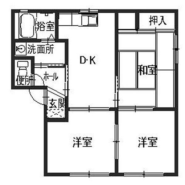 兵庫県姫路市白浜町神田２丁目(賃貸アパート3DK・1階・54.07㎡)の写真 その2