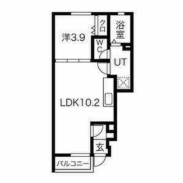 兵庫県姫路市飾磨区玉地(賃貸アパート1LDK・1階・33.24㎡)の写真 その2