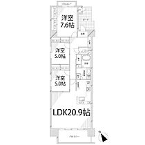 兵庫県姫路市東雲町２丁目（賃貸マンション3LDK・2階・88.86㎡） その2