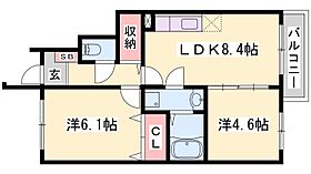 兵庫県姫路市飾東町庄（賃貸アパート2LDK・1階・44.92㎡） その2