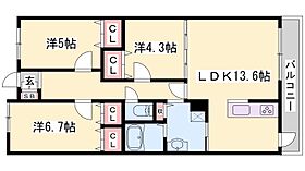 兵庫県姫路市福沢町（賃貸マンション3LDK・7階・66.90㎡） その2