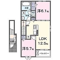 兵庫県加古川市加古川町友沢（賃貸アパート2LDK・2階・56.44㎡） その2