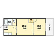 兵庫県三木市志染町中自由が丘２丁目（賃貸マンション2K・2階・32.76㎡） その1