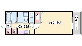 兵庫県姫路市飾磨区三宅１丁目（賃貸アパート1K・1階・30.46㎡） その2