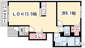 兵庫県姫路市御国野町御着（賃貸アパート1LDK・1階・44.75㎡） その2