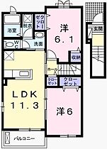 兵庫県加西市北条町北条（賃貸アパート2LDK・2階・57.07㎡） その2