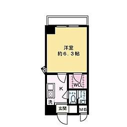 ベルトピア飾磨 1Kの間取図画像