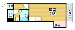 レジデンス西庄 ワンルームの間取図画像
