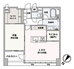 エンクレストベイサイド通り 1SLDKの間取図画像