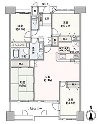 アネシス黒崎 4LDKの間取図画像