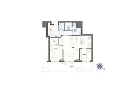 キャピタルゲートプレイスザ・タワー 2LDKの間取図画像