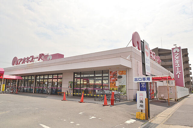 スーパー「アオキスーパー白鳥店まで579ｍ」