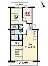 UR都市機構平針駅西住宅 3LDKの間取図画像