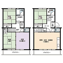 UR都市機構保見団地123棟 4LDKの間取図画像