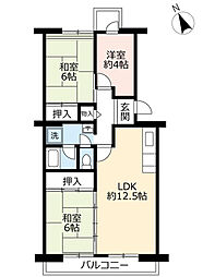 UR都市機構平針駅西住宅 3LDKの間取図画像