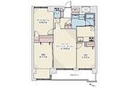 コープ野村月寒西 2SLDKの間取図画像