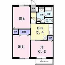 サザンハイム浜の宮 204 ｜ 兵庫県加古川市尾上町口里（賃貸アパート3K・2階・54.92㎡） その2