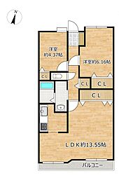 間取図画像 2LDK
