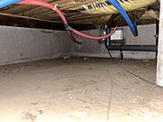 【床下】中古住宅の3大リスクである、雨漏り、主要構造部分の欠陥や腐食、給排水管の漏水や故障を2年間保証します。