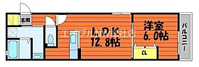 岡山県倉敷市中庄（賃貸アパート1LDK・2階・40.48㎡） その2