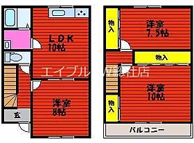 岡山県倉敷市藤戸町天城（賃貸タウンハウス3LDK・1階・88.34㎡） その2