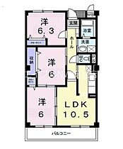 岡山県倉敷市宮前（賃貸マンション3LDK・2階・65.58㎡） その2