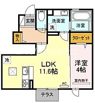 岡山県総社市門田（賃貸アパート1LDK・1階・40.37㎡） その2