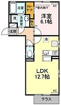 岡山県倉敷市片島町（賃貸アパート1LDK・1階・43.74㎡） その2