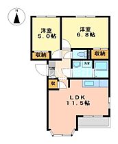 岡山県浅口市金光町占見新田（賃貸アパート2LDK・1階・53.75㎡） その2