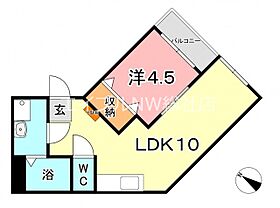 岡山県倉敷市広江1丁目（賃貸アパート1LDK・2階・38.00㎡） その2