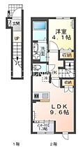 岡山県倉敷市中畝8丁目（賃貸アパート1LDK・2階・42.82㎡） その2