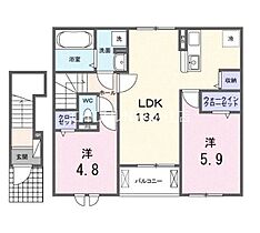 岡山県小田郡矢掛町矢掛（賃貸アパート2LDK・2階・59.16㎡） その2