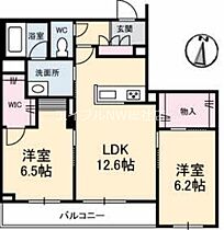 岡山県倉敷市平田（賃貸アパート2LDK・3階・61.40㎡） その2