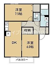 岡山県倉敷市徳芳121-3（賃貸アパート2LDK・1階・52.80㎡） その2