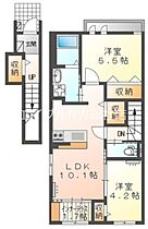 岡山県倉敷市玉島長尾（賃貸アパート2LDK・2階・55.66㎡） その2