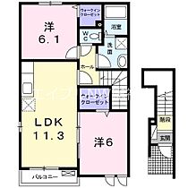 岡山県岡山市北区辛川市場（賃貸アパート2LDK・2階・57.63㎡） その2